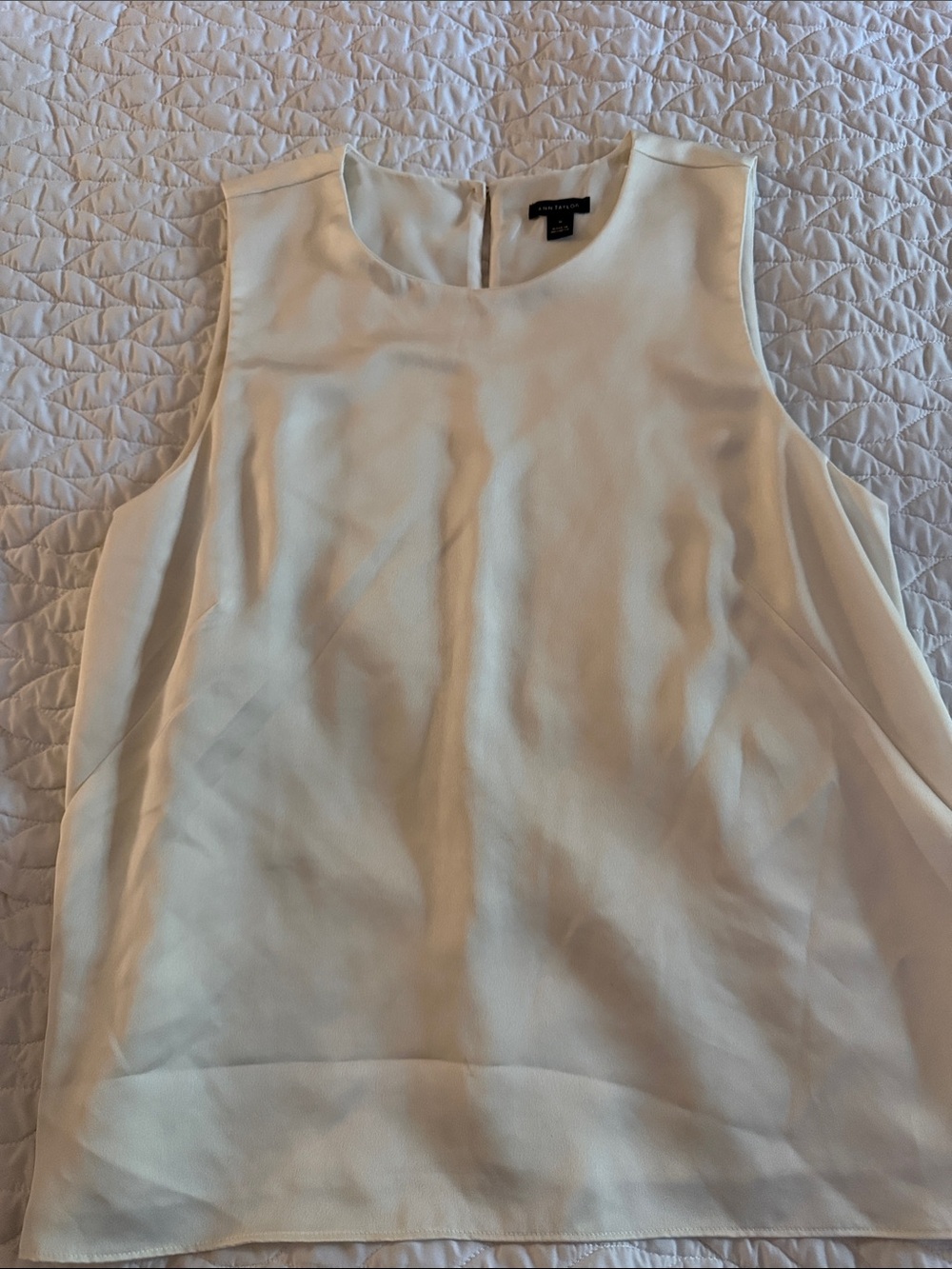 Ann Taylor Ivory Sleeveless Camisole Top
